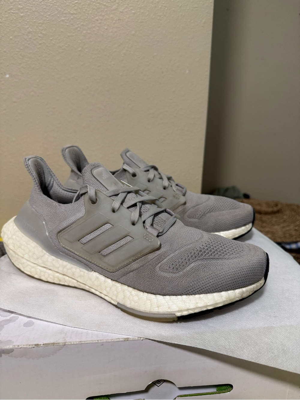 adidas Women's Gray Knit Running Sneakers